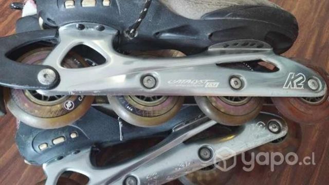 Patines usados profesionales de aluminio mujer