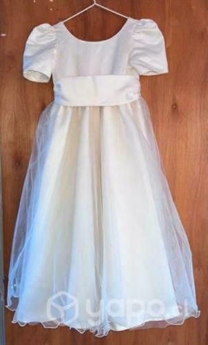 Vestido talla 6 color marfil