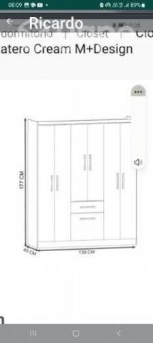 Roperos 1cajon 1 zapatera 6 puerta