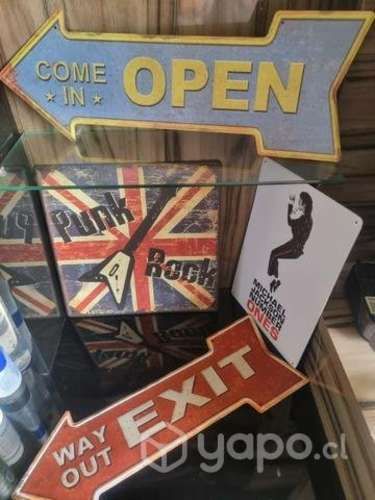 Placas decorativas metalicas