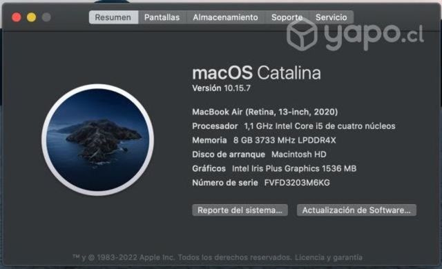 MacBook Air Retina 13 pulgadas (2020)