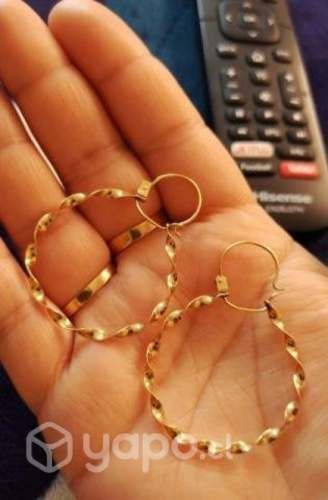 aros de oro de 18k ,