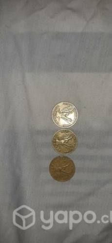 Monedas de 1987,1988 y 1989