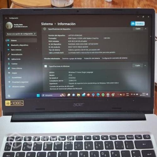 Notebook ACER ASPIRE 3 A314 SERIES