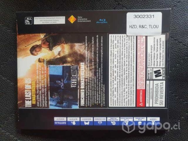 Pack 3 juegos ps4 HZD,R&C, TLOU