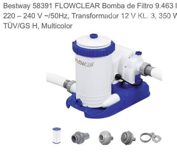 Bomba agua piscina Bestway