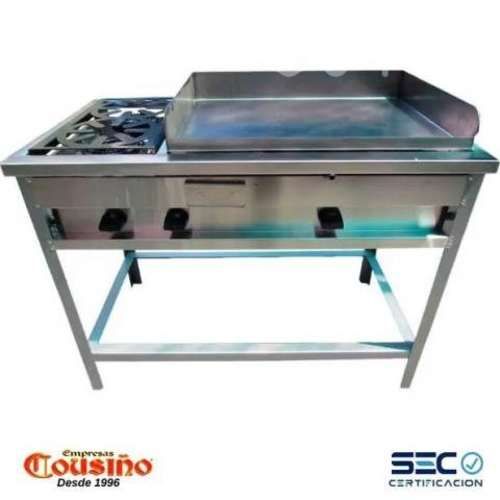 Plancha Churrasquera 50x70 + quemadores