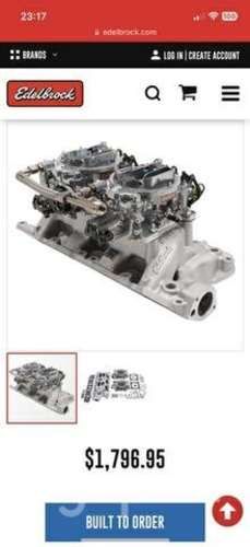 Admisión doble carburador edelbrock