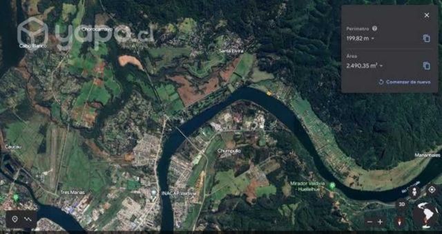 Parcela con orilla de rio calle calle