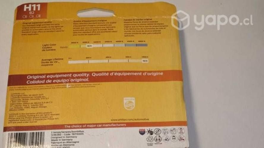 Luces delanteras Philips Alemanas H11