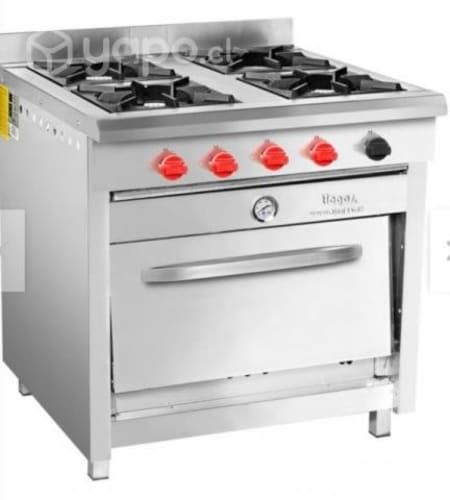 Cocina-horno industrial 4 platos nueva