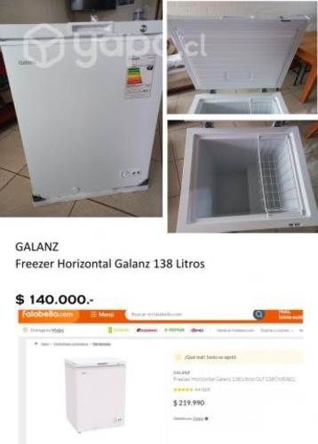 Congeladora galanz semi nueva 138 lt
