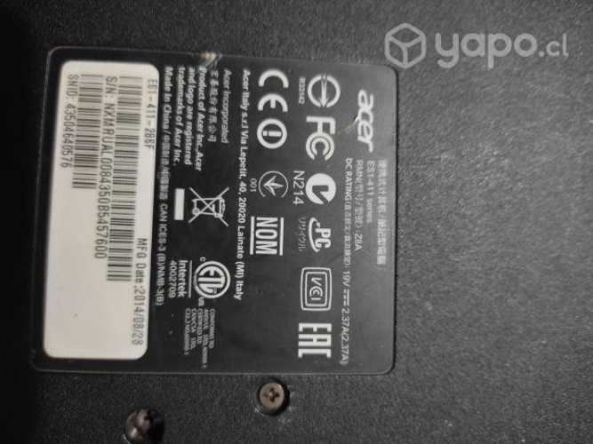 Notebook acer tr5qqu6