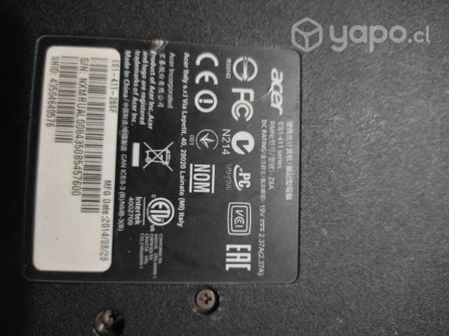 Notebook acer tr5qqu6