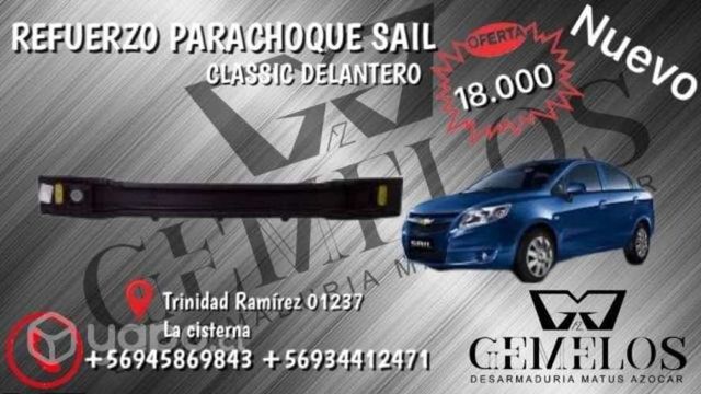 Refuerzo delantero Chevrolet Sail classic
