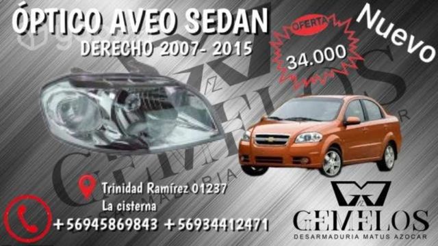 Óptico aveo sedan