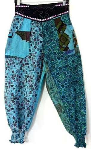 Pantalón Hindu Bordado Con Bolsillo Talla S/m