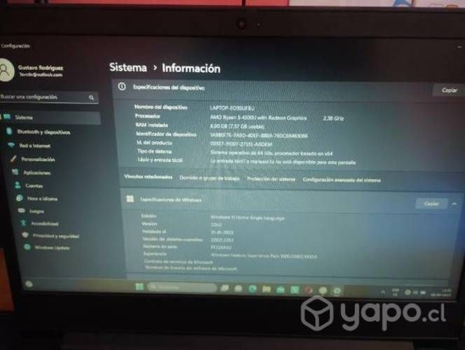 Notebook Lenovo Ryzen 5