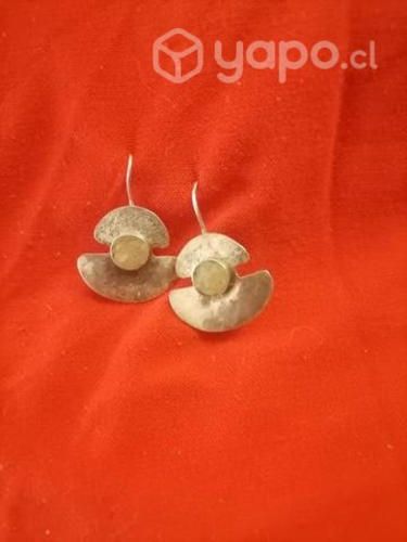 Aros echo artesanal plata