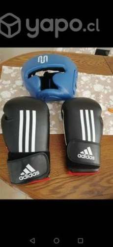 Set guante de boxeo y protector facial