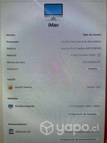 IMac 21,5&quot; 2017