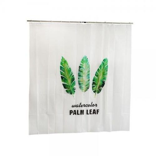 Cortina de ducha impermeable con ganchos