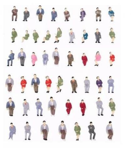 Figuras Sentadas Pintadas (20) Maqueta Diorama Tre