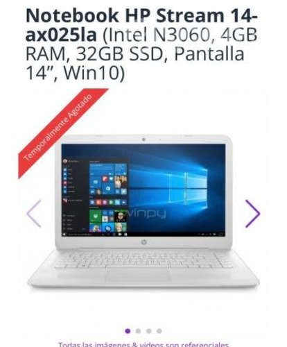 notebook HP stream 14-ax025Ia (intel N3060,