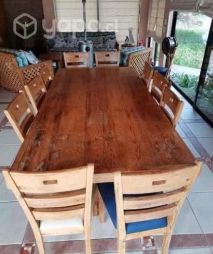 Comedor 12 pers. madera pino Oregón americano