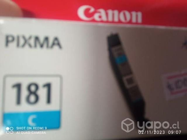 Tinta canon 181c cyan original