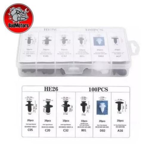 Caja 100 broches de fijacion