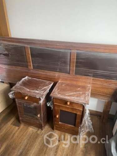 Respaldo + 2 veladores cama king