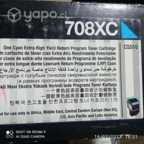 Toner lexmark diversos modelos originales de alta