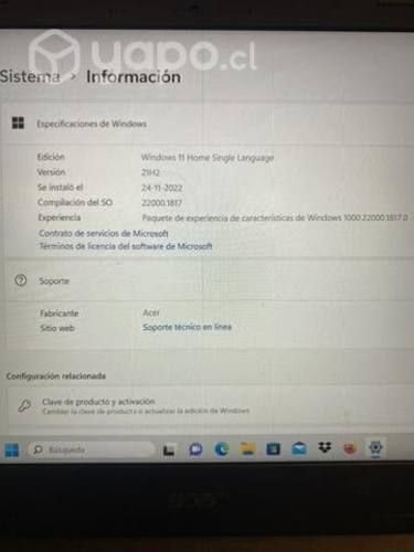 Notebook acer aspire 3