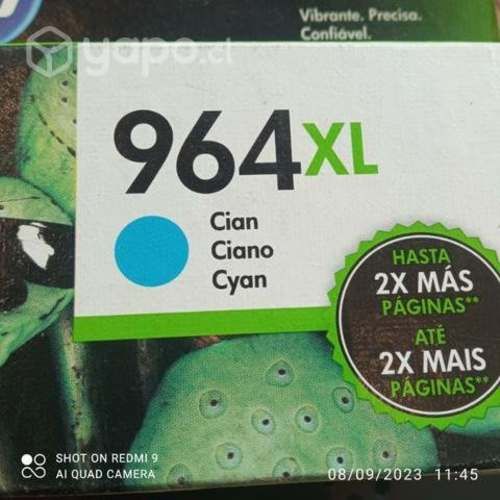 Tintas HP 964xl Colores originales de alta