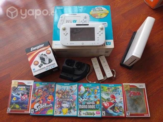 Wii U con 8 juegos originales y accesorios