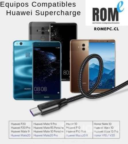 Cables tipo C compatibles con Huawei Supercharge