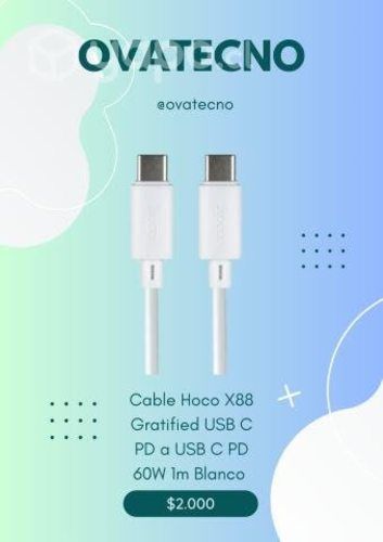 Cable Hoco X88 Gratified USB C PD a USB C PD 60W 1
