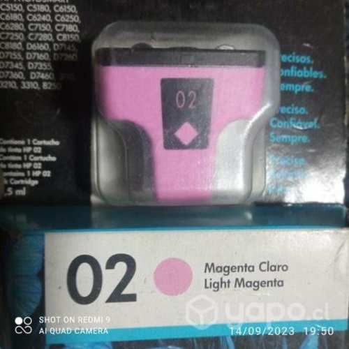 Tintas HP 02 colores originales