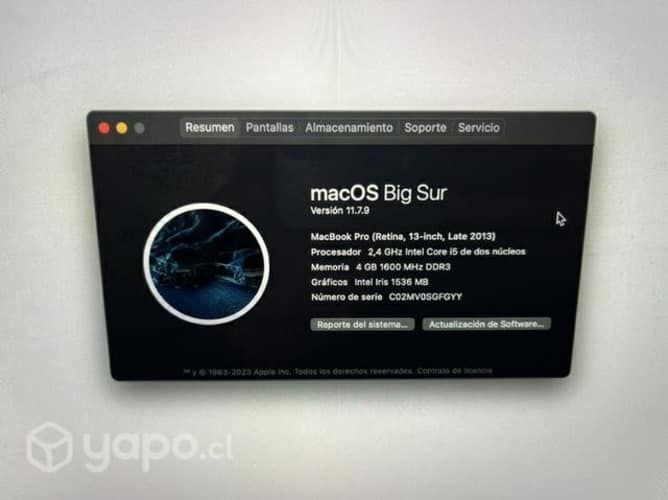 Macbook pro de 13 pulgadas