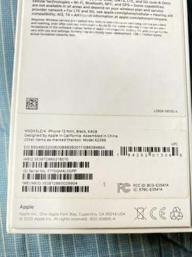 IPhone 12 mini Black 64 GB