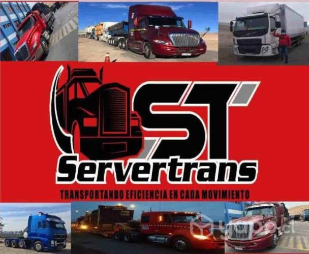 Transporte de carga camion tractro rampla plana