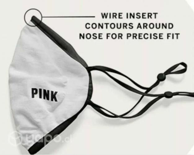 Mascarillas Cubreboca Pink Victoria Secret Plomo