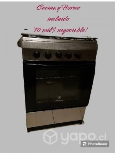 Cocina a gas con horno incluido