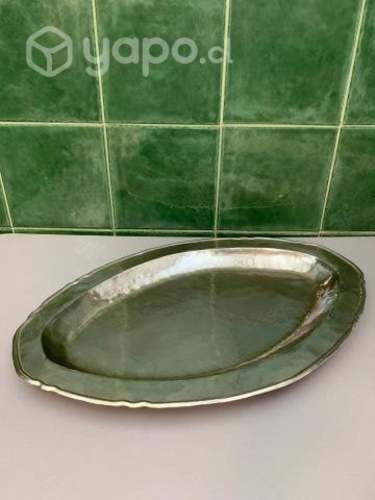 Fuente ovalada 52X34 cm. plata; providencia