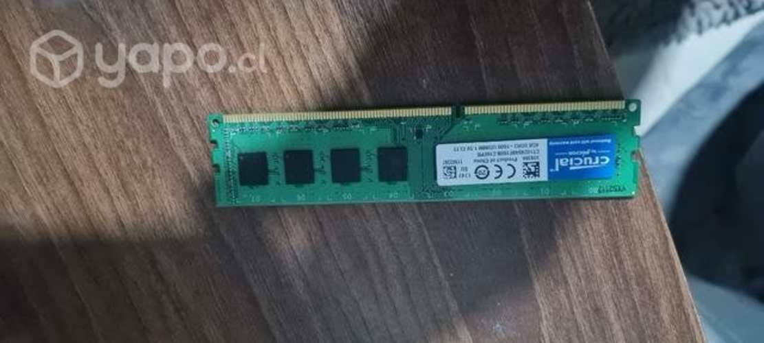 2 memoria ram ddr3 de 4gb 1600 mhz