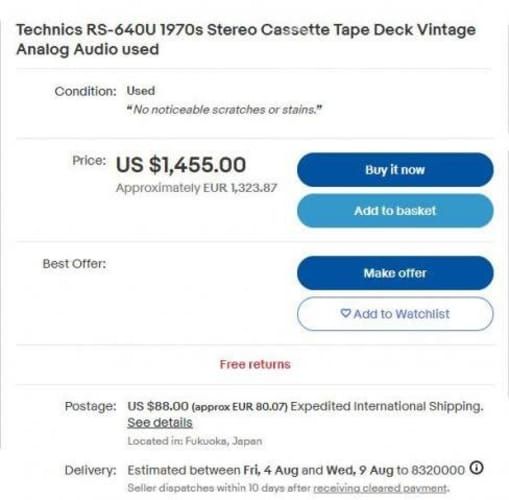 Deck Technics RS-640US JAPONES