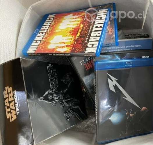 Conjunto de Blueray y dvd