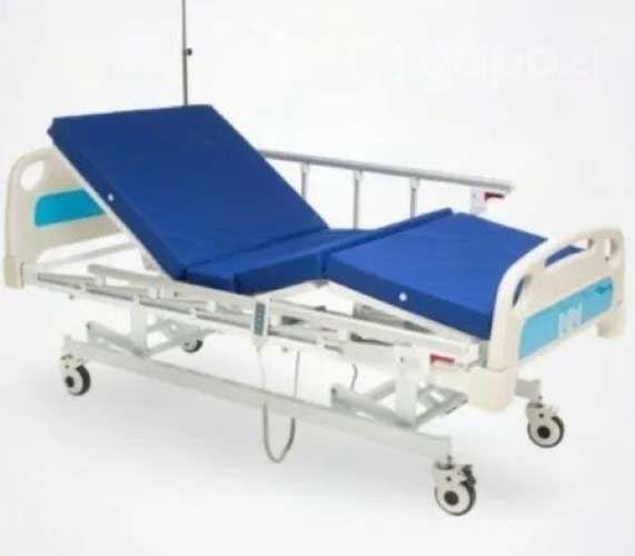 Cama clínica eléctrica 4 inclinación+colchón+mesa