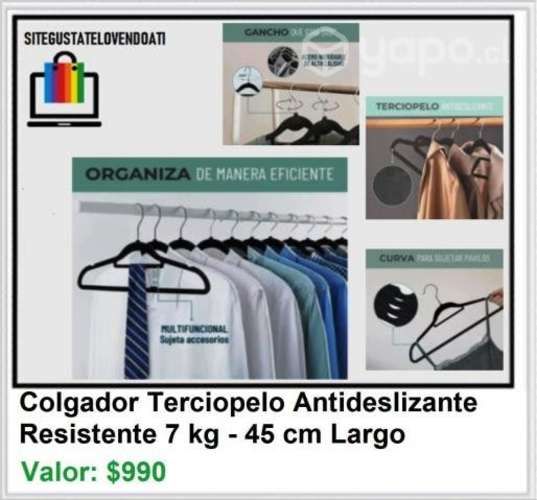 Colgador de Ropa Antideslizante de Terciopelo